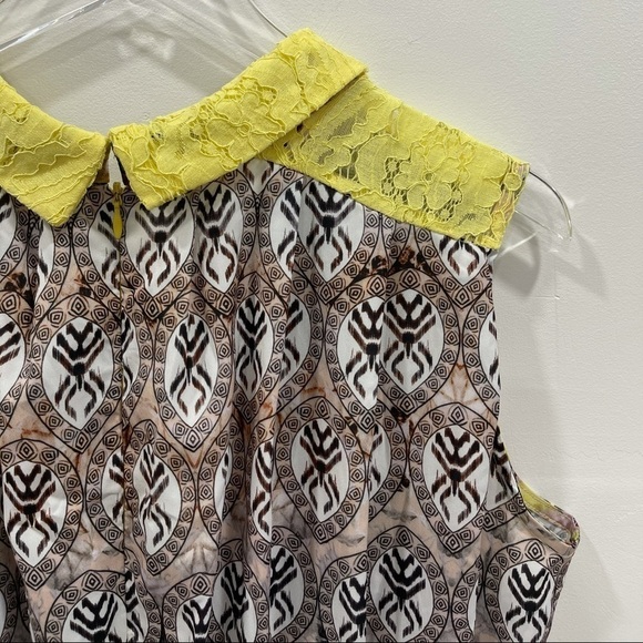 Amelia New York Aztec Print Pleated Dress Lace 14 - Picture 7 of 8